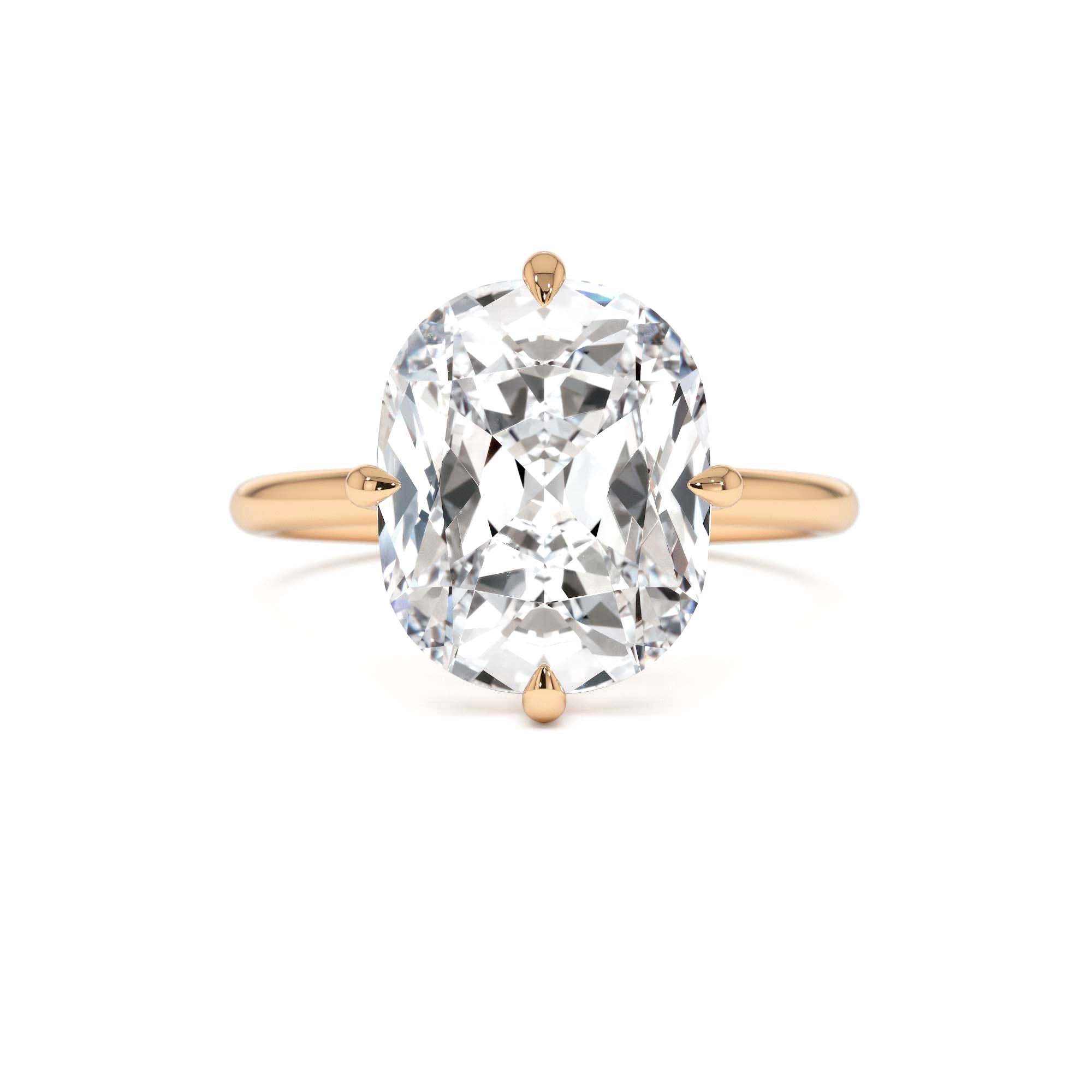 5.05 Ctw 14k Cushion Cut Lab Grown Diamond Engagement Solitaire - view 2
