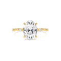 1.55 Ctw 14k Lab Grown Oval Diamond Engagement Ring Accent Band by Orlina Fine