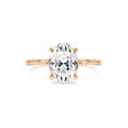 1.55 CTW 14K Lab Grown Oval Diamond Engagement Ring Accent Band - view 2