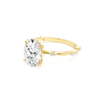 1.55 CTW 14K Lab Grown Oval Diamond Engagement Ring Accent Band - view 4
