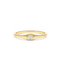 14k Gold Marquise Diamond Stacking Ring by Orlina Fine