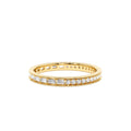 14k Half Baguette Half Round Diamond Eternity Band by Orlina Fine