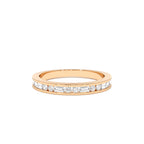 14k Baguette and Round Diamond Channel Band - view 2