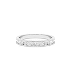 14k Baguette and Round Diamond Channel Band - view 3
