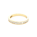 14k Baguette and Round Diamond Channel Band - view 4