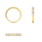 14k Baguette and Round Diamond Channel Band - view 5