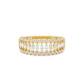 14k Wide Marquise Diamond Band with Pavé Accents by Orlina Fine
