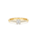 14k Baguette Diamond Cluster Stacking Pavé Band by Orlina Fine