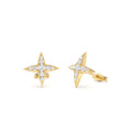 14k Diamond Cluster Star Stud Earrings by Orlina Fine