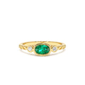 14k Classic Emerald and Diamond Ring by Orlina Fine