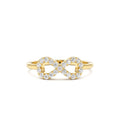 14k Diamond Infinity Symbol Ring by Orlina Fine