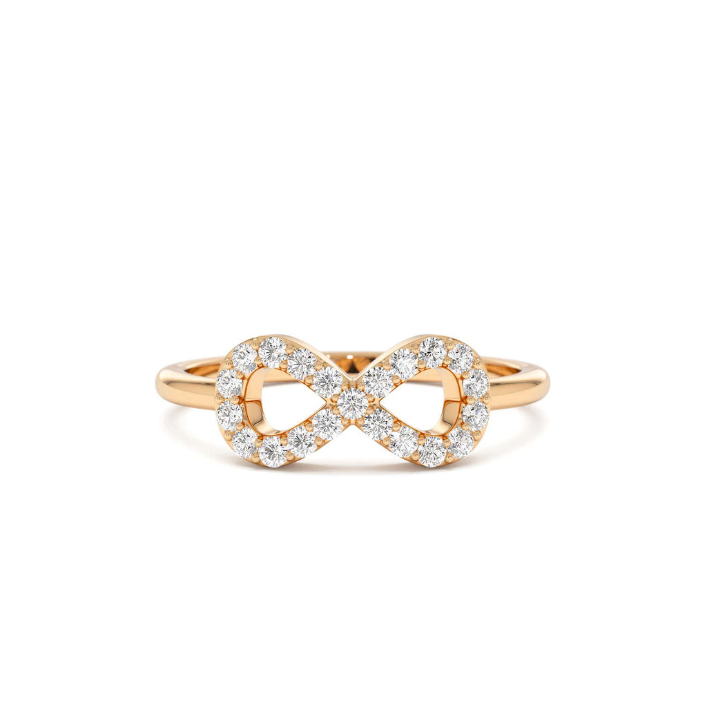 14k Diamond Infinity Symbol Ring - view 2