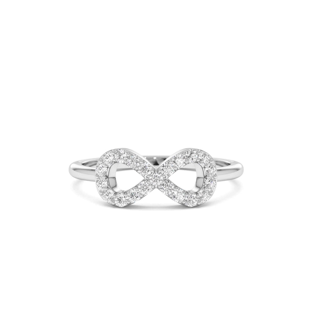 14k Diamond Infinity Symbol Ring - view 3