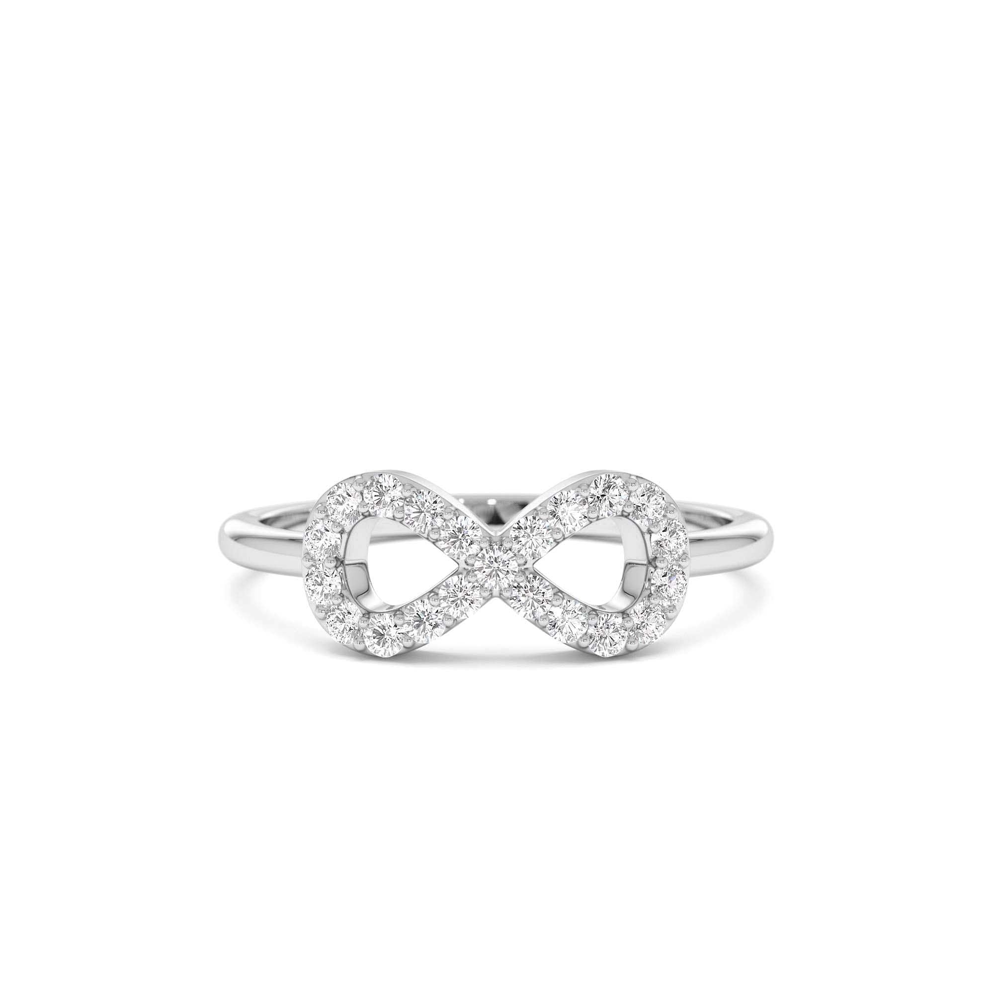 14k Diamond Infinity Symbol Ring - view 3