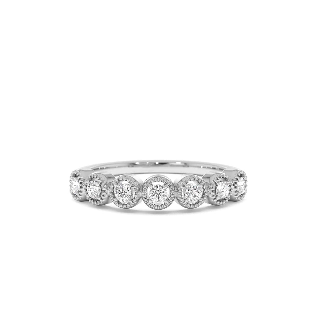 14k Vintage Style Diamond Band Ring - view 4