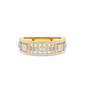 14k Wide Diamond Baguette Pave Ring by Orlina Fine