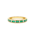 14k Bagguette Diamond & Emerald Ring by Orlina Fine