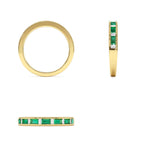 14k Bagguette Diamond & Emerald Ring - view 5