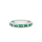 14k Bagguette Diamond & Emerald Ring - view 3