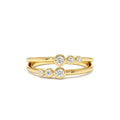 14K Double Row Bezel Setting Diamond Ring by Orlina Fine