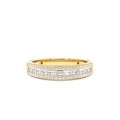 14k Horizontal Set Baguette Diamond Anniversary Band by Orlina Fine