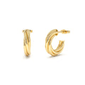 14K Gold Bold Twisted Curve Earrings by Orlina Fine