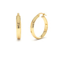 14K Gold 4MM Medium Hoops by Orlina Fine