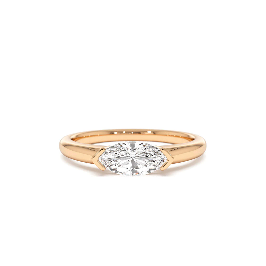 0.75 CTW 14K Marquise Shaped East-West Lab Grown Engagement Ring - view 2