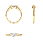 0.75 CTW 14K Marquise Shaped East-West Lab Grown Engagement Ring - view 3