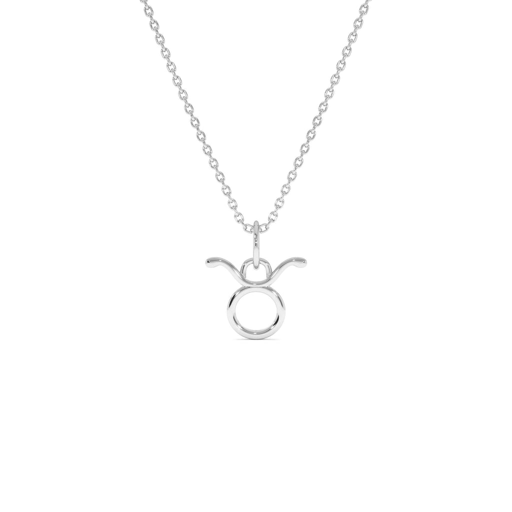 14K Taurus Zodiac Charm Necklace - view 2
