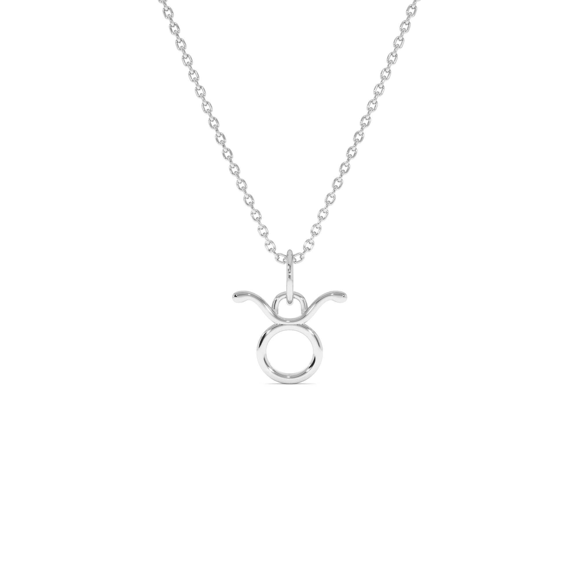 14K Taurus Zodiac Charm Necklace - view 2