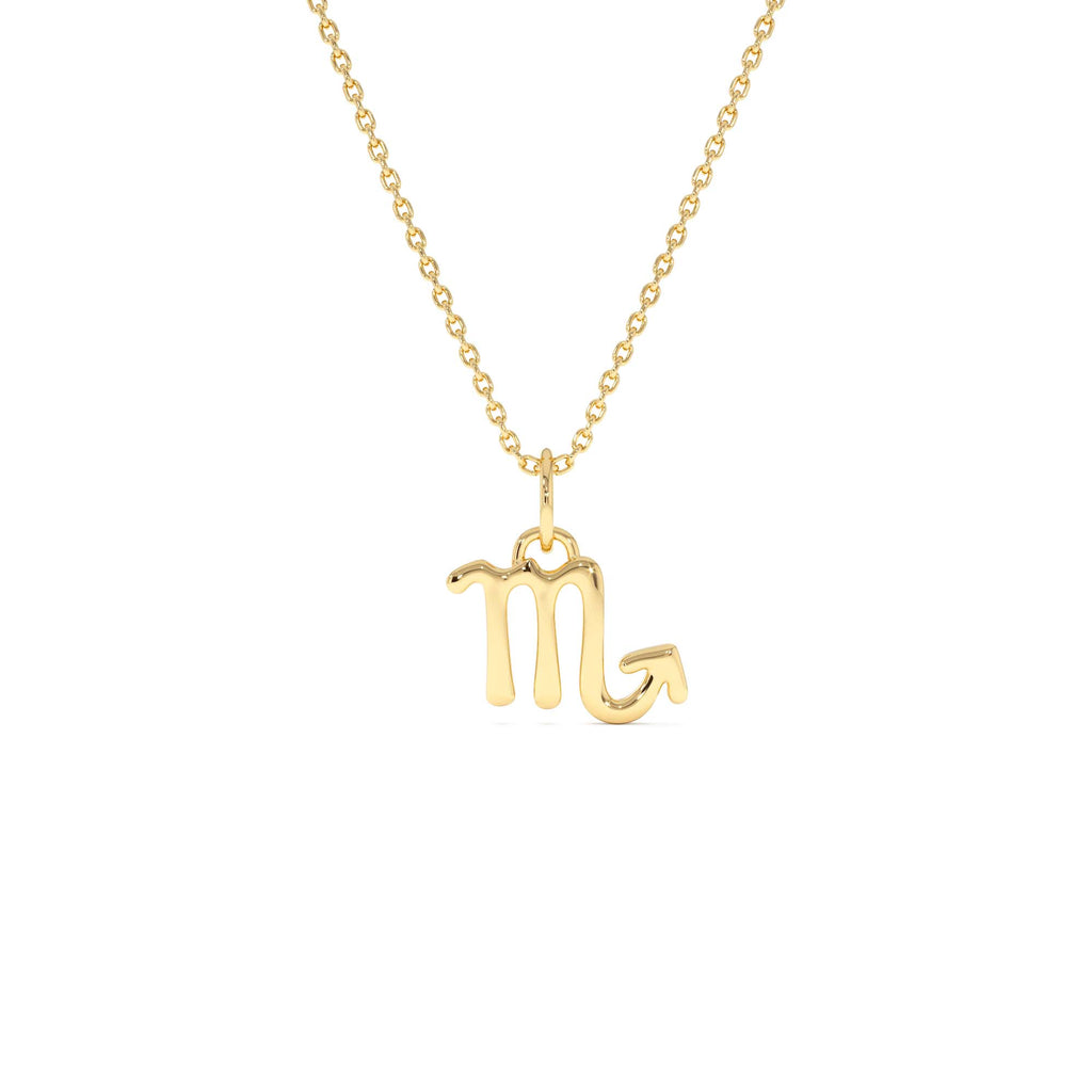 14K Scorpio Zodiac Charm Necklace by Orlina Fine