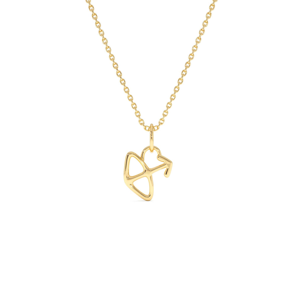 14K Sagittarius Zodiac Charm Necklace by Orlina Fine
