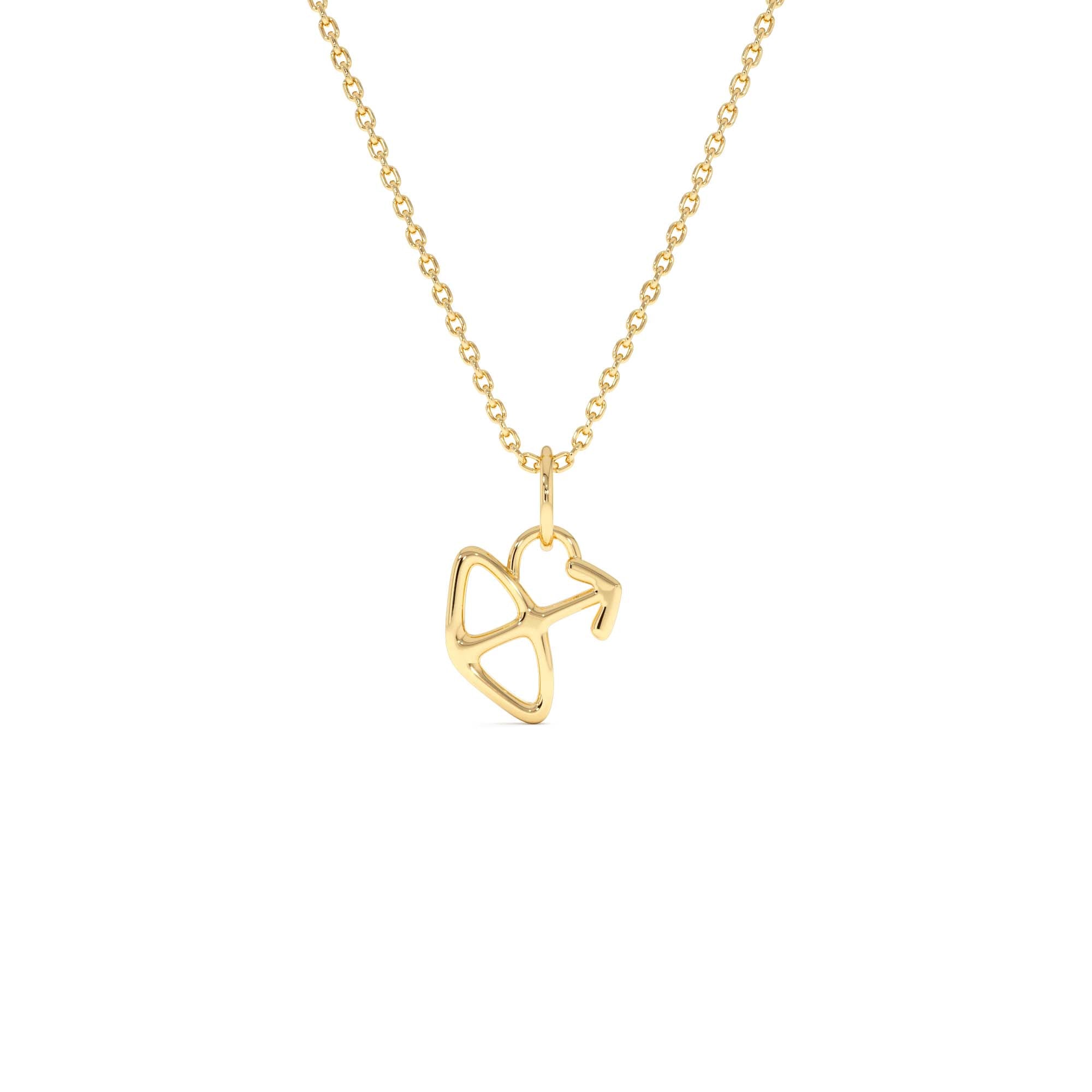 14K Sagittarius Zodiac Charm Necklace by Orlina Fine