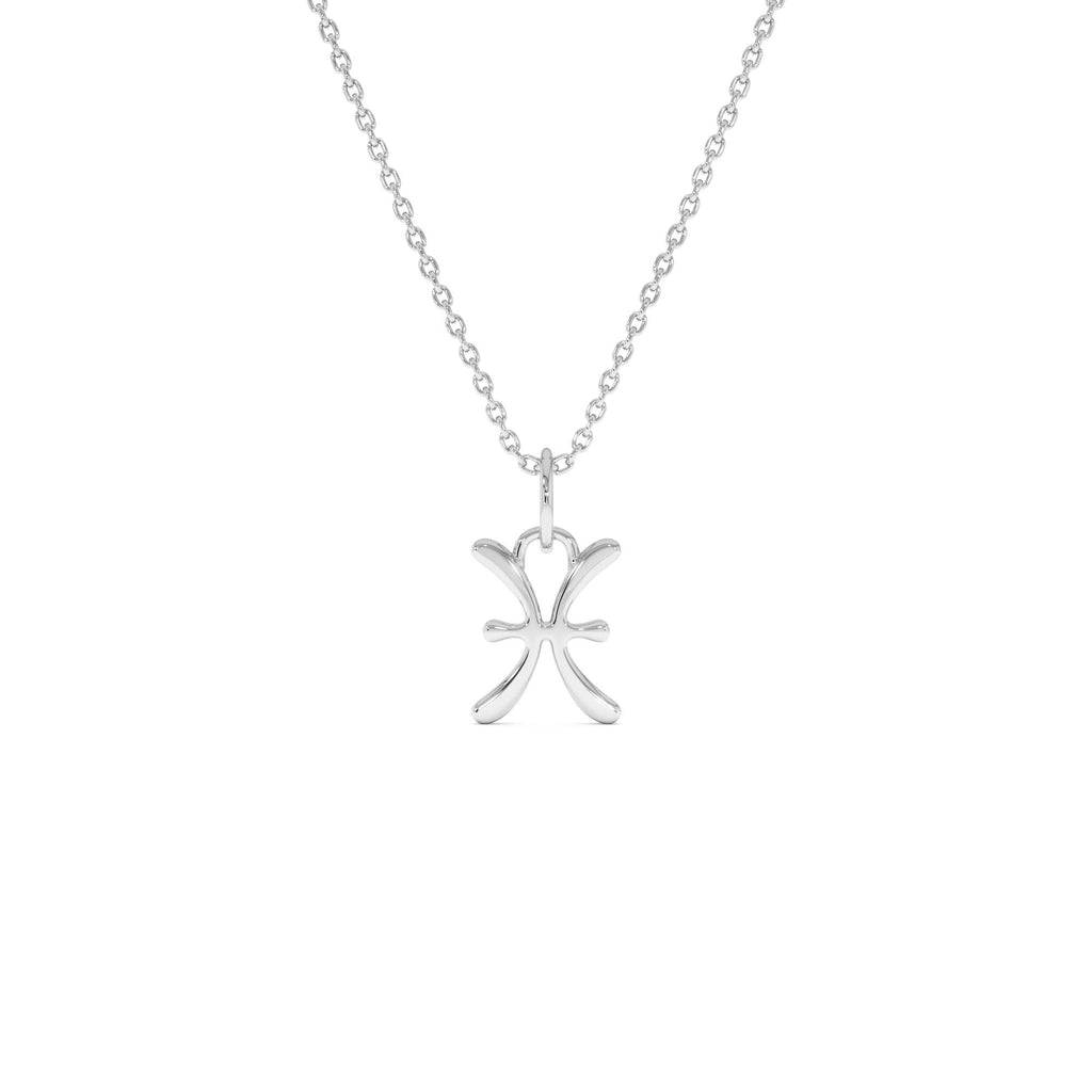 14K Pisces Zodiac Charm Necklace - view 3