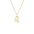14K Leo Zodiac Charm Necklace by Orlina Fine