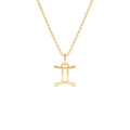 14K Gemini Zodiac Charm Necklace by Orlina Fine