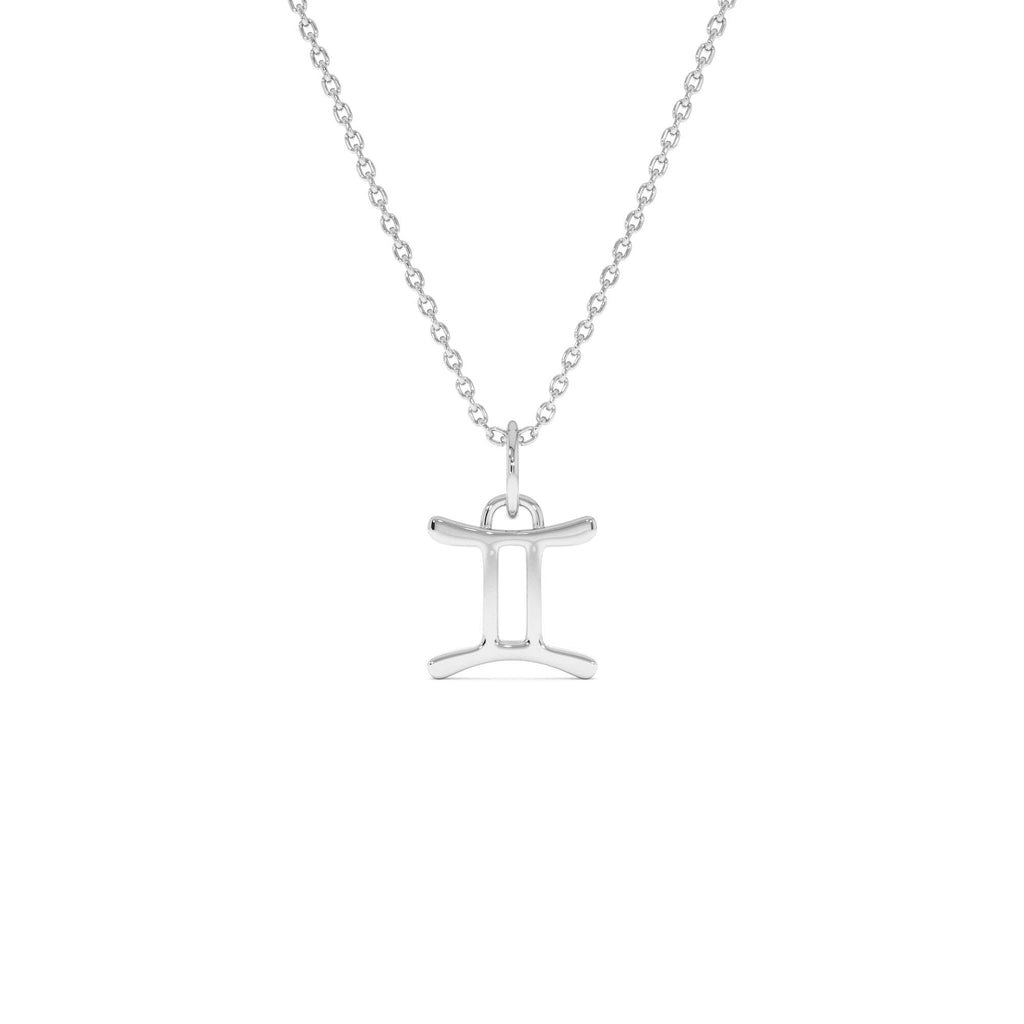 14K Gemini Zodiac Charm Necklace - view 2