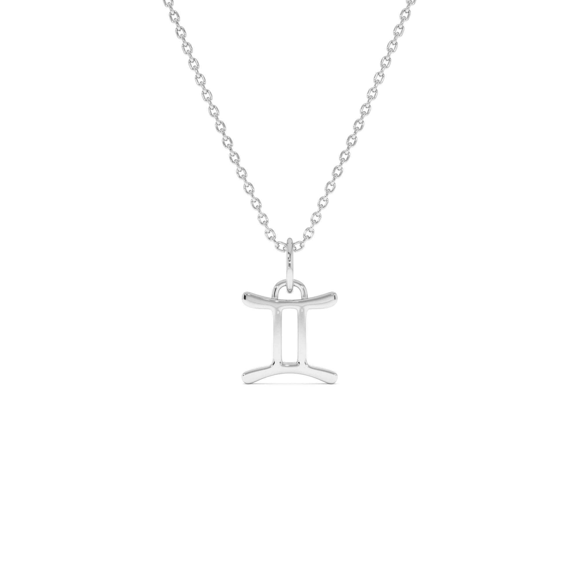 14K Gemini Zodiac Charm Necklace - view 2