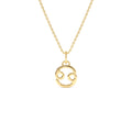 14K Cancer Zodiac Charm Necklace by Orlina Fine