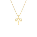 14K Aries Zodiac Charm Necklace by Orlina Fine
