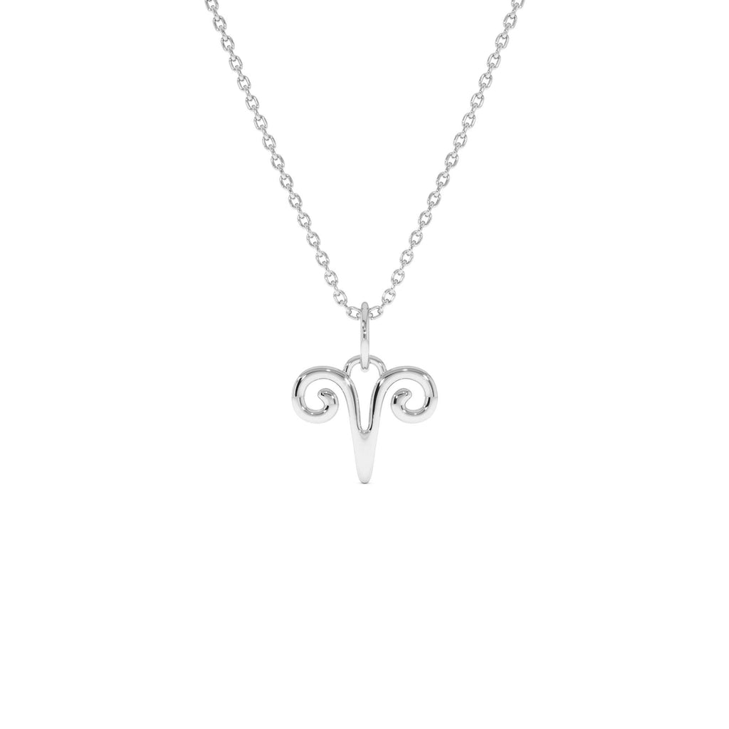 14K Aries Zodiac Charm Necklace - view 2