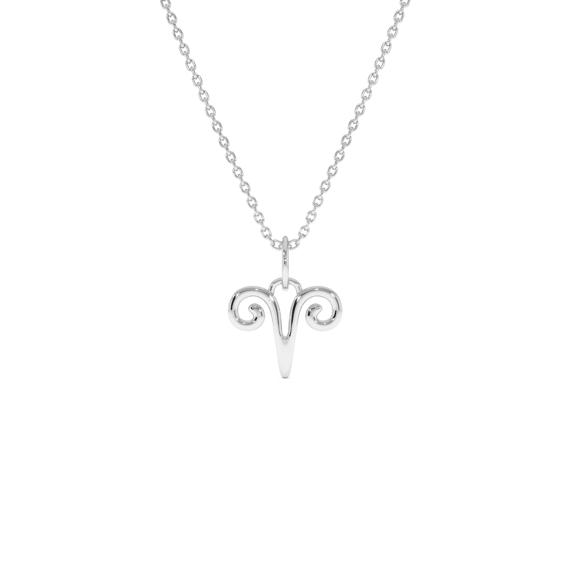 14K Aries Zodiac Charm Necklace - view 2