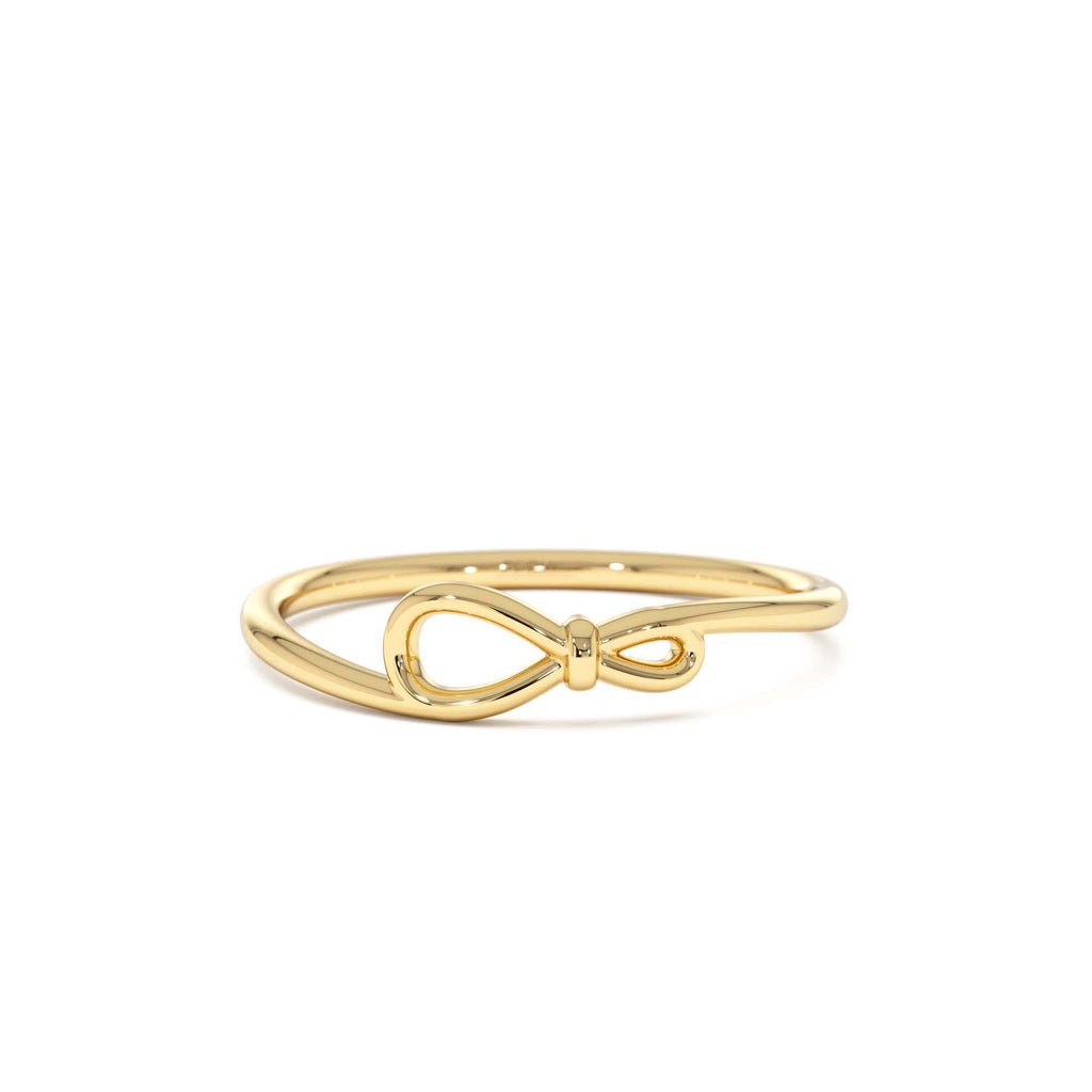 14k Gold Minimalist Knot Band by Orlina Fine