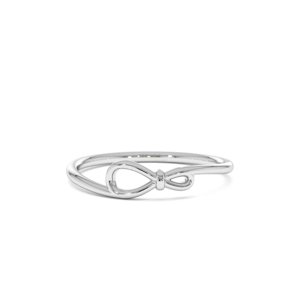 14k Gold Minimalist Knot Band - view 3
