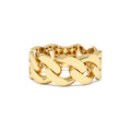 14k Gold 8MM Cuban Link Ring by Orlina Fine