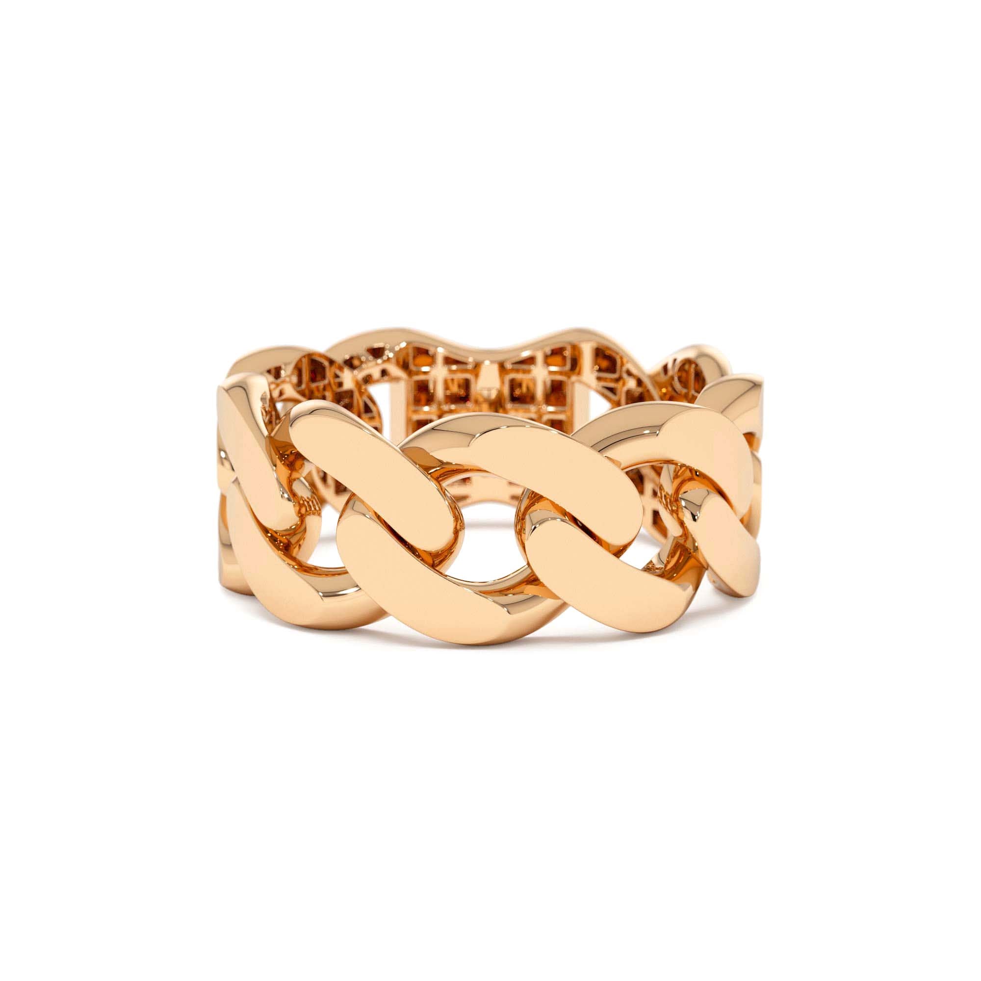 14k Gold 8MM Cuban Link Ring - view 2