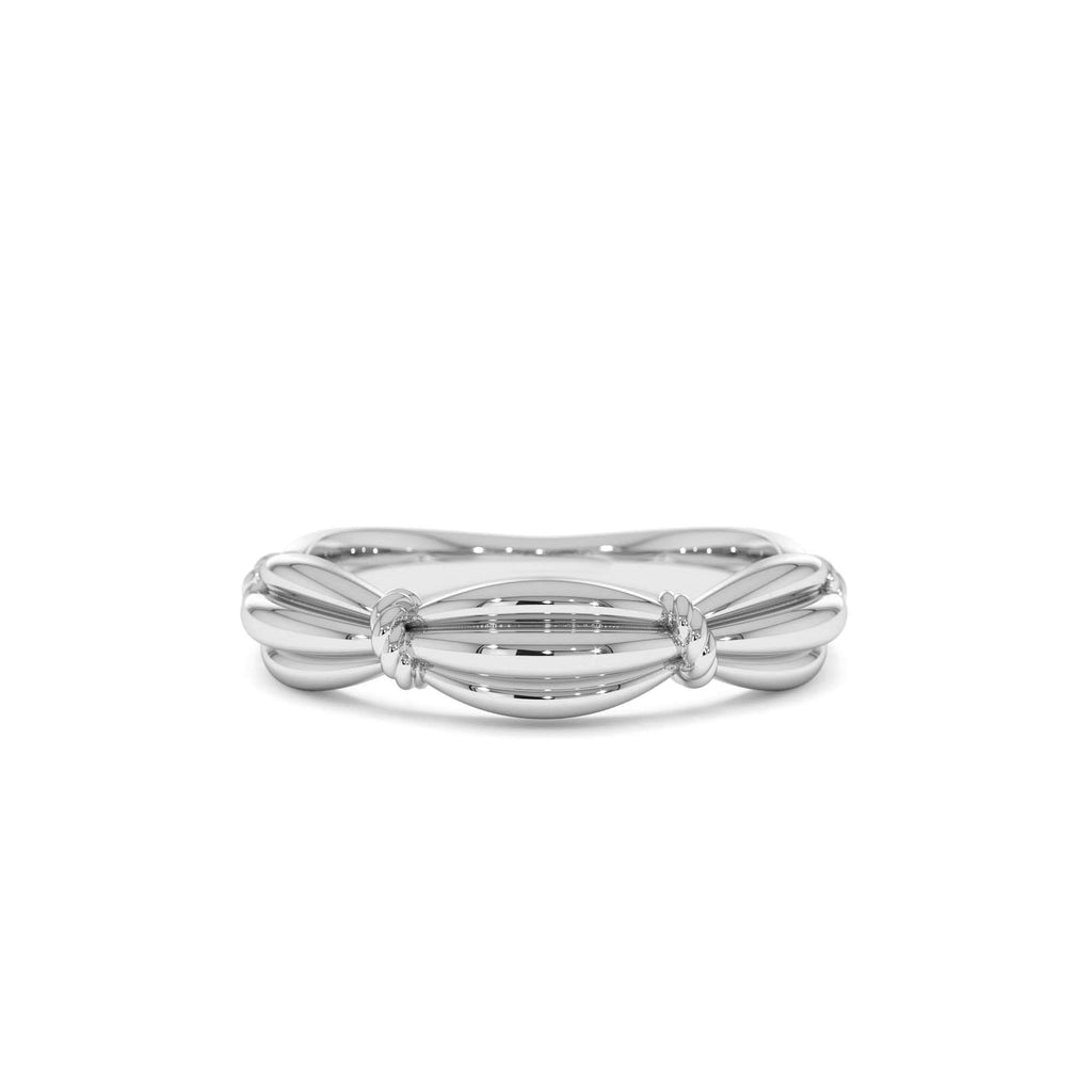 14k Gold Textured Knot Ring - view 4