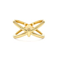 14K Gold Crossover Band by Orlina Fine
