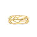 14k Gold Sculptural Band by Orlina Fine